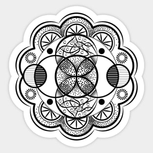 Mandala art design extended version Sticker